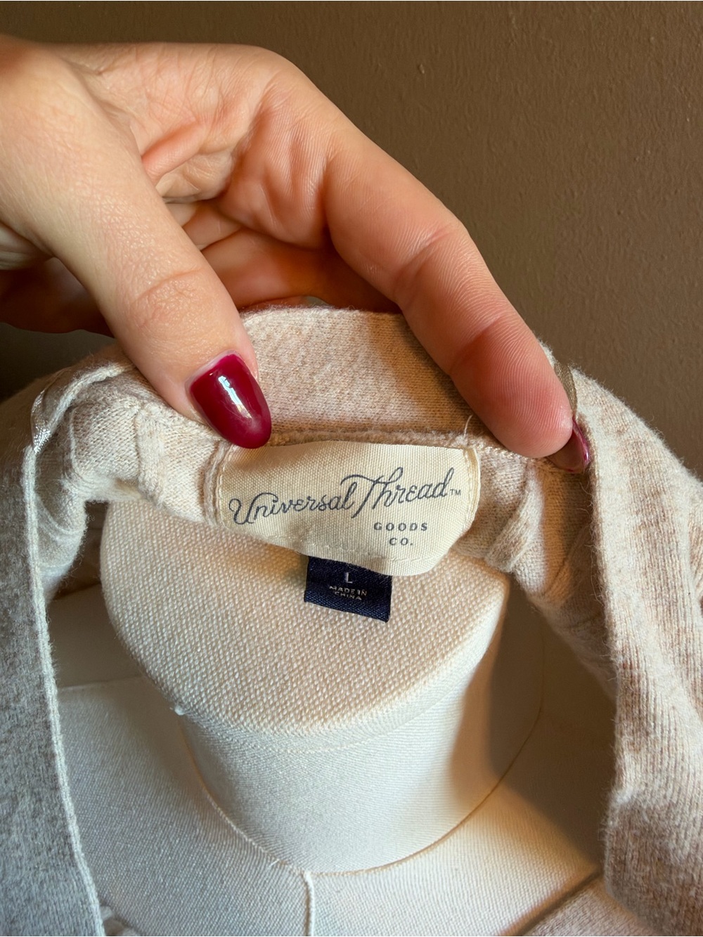 Universal Thread Beige Ribbed Button-Up Cardigan - Picture 4 of 4